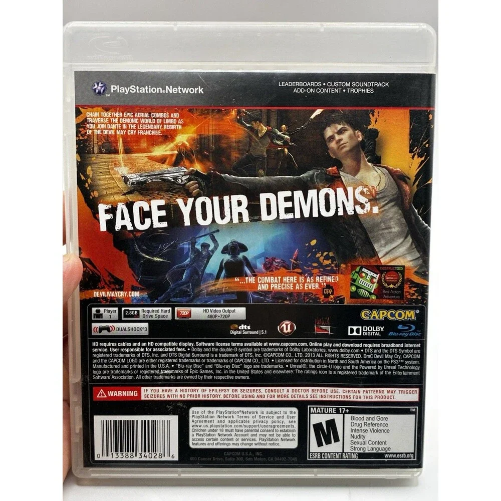 DmC: Devil May Cry (Sony PlayStation 3, 2013) PS3 CIB Complete Tested Game